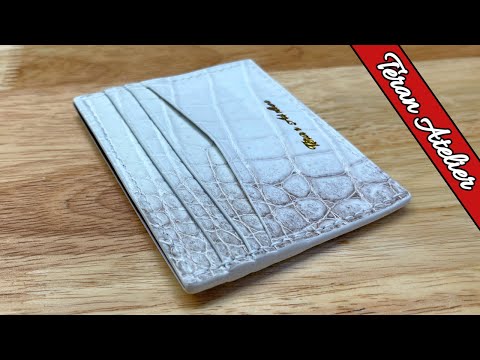 Making a Himalayan Crocodile Leather Card Holder (Free PDF Pattern)