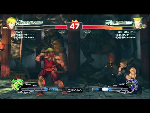 rizcom (Ken) Vs ICE_MAN_213 (Guile) SSF4/AE Ranked Matches - PSN