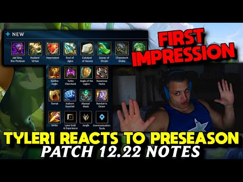 Tyler1 reacts to 12.22 LoL Patch Notes - Preseason Jungle Changes, New Items, Chemtech Drake