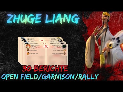 Rise of Kingdoms ~ Zhuge Liang ~ Open Field/Garnison/Rally Test's