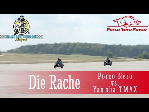 Die Rache - Vespa GTS 300 "Porco Nero" vs. Yamaha TMAX - Drag Race | Roller & MotorradBox Stuttgart