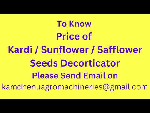 Safflower Seed Decorticator Machine
