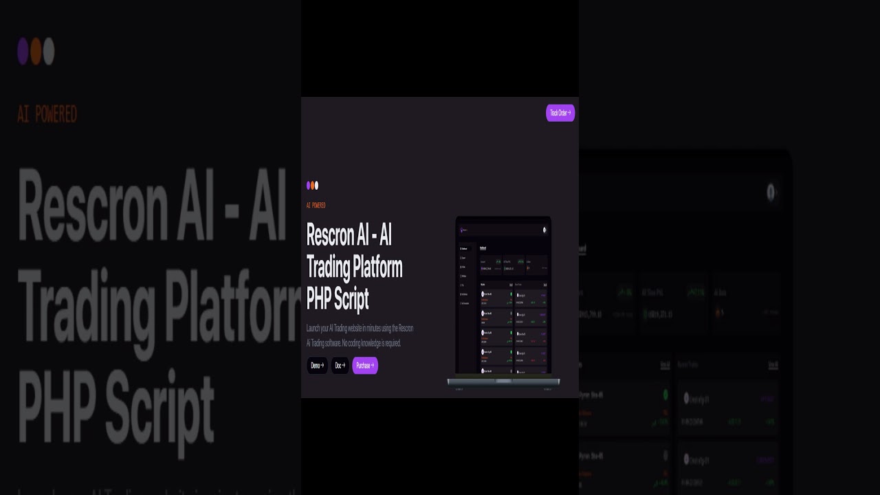 Rescron AI v5 1 0   AI Trading Platform PHP Script #mobileapps #affordableplugins #affordablethemes