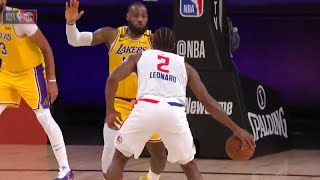 LeBron James SHUTS DOWN Kawhi Leonard with suffocating defense, Kawhi shoots air ball