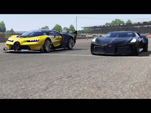 Bugatti Vision GT vs Bugatti La Voiture Noire at Silverstone Old
