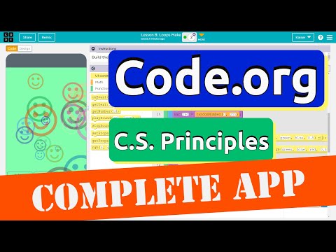 Code.org Lesson 8 Loops Lock Screen Maker App | Tutorial with Answers | Unit 6 CS Principles
