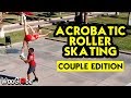 Acrobatic Roller Skating Duo