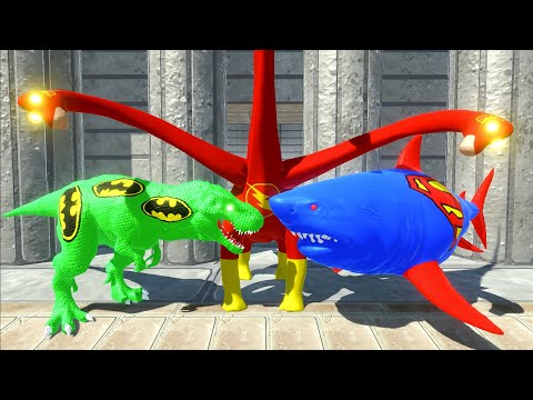 DEATH RUN VS FLASH BRACHIOSAURUS TEAM | FPS PERSPECTIVE - Animal Revolt Battle Simulator