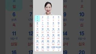 Sino Korean Numbers #number #korean