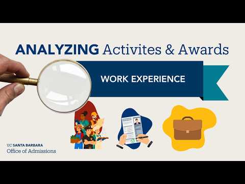 Analyzing Activities Awards Work Experience