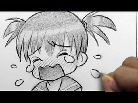 How to Draw a Chibi: Crying - YouTube