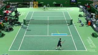 Virtua Tennis 2009 Nintendo Wii Gameplay - Federer vs Blake
