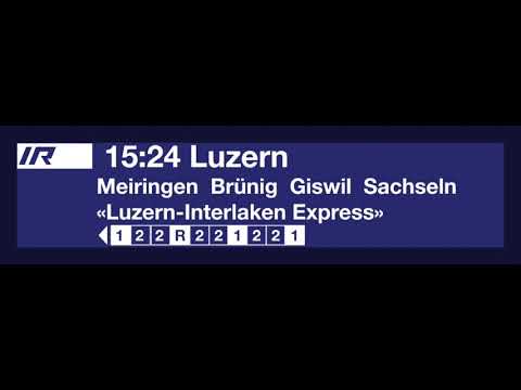 ZB / SBB Ansage - Einfahrt des Luzern-Interlaken-Express nach Luzern
