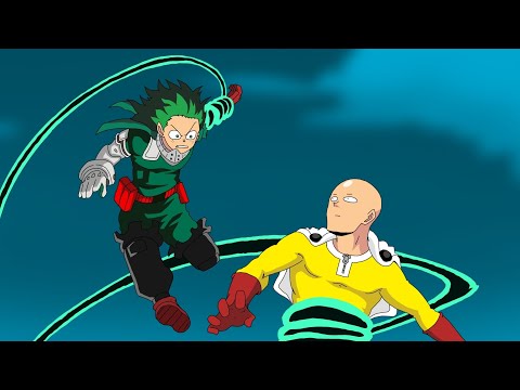 Saitama vs deku from My Hero Academia parody by aunimation