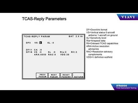 IFR6000 - Viavi Solutions (Aeroflex) - Test de l'équipement TCAS