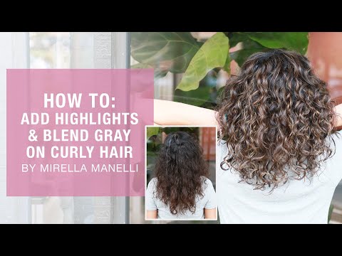 HOW TO add highlights and blend gray on curly hair by...
