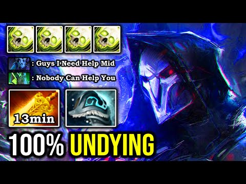 WTF 13 MIN RADIANCE 100% Undying Necrophos Mid Full DPS Burn Deleted Everyone Immortal DotA 2