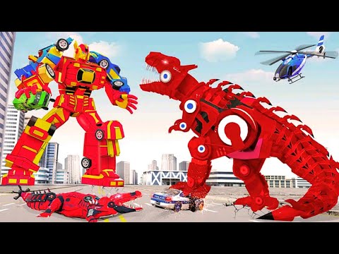 Limo Car Dino Transform Robot War Game 2024 || Android Gameplay