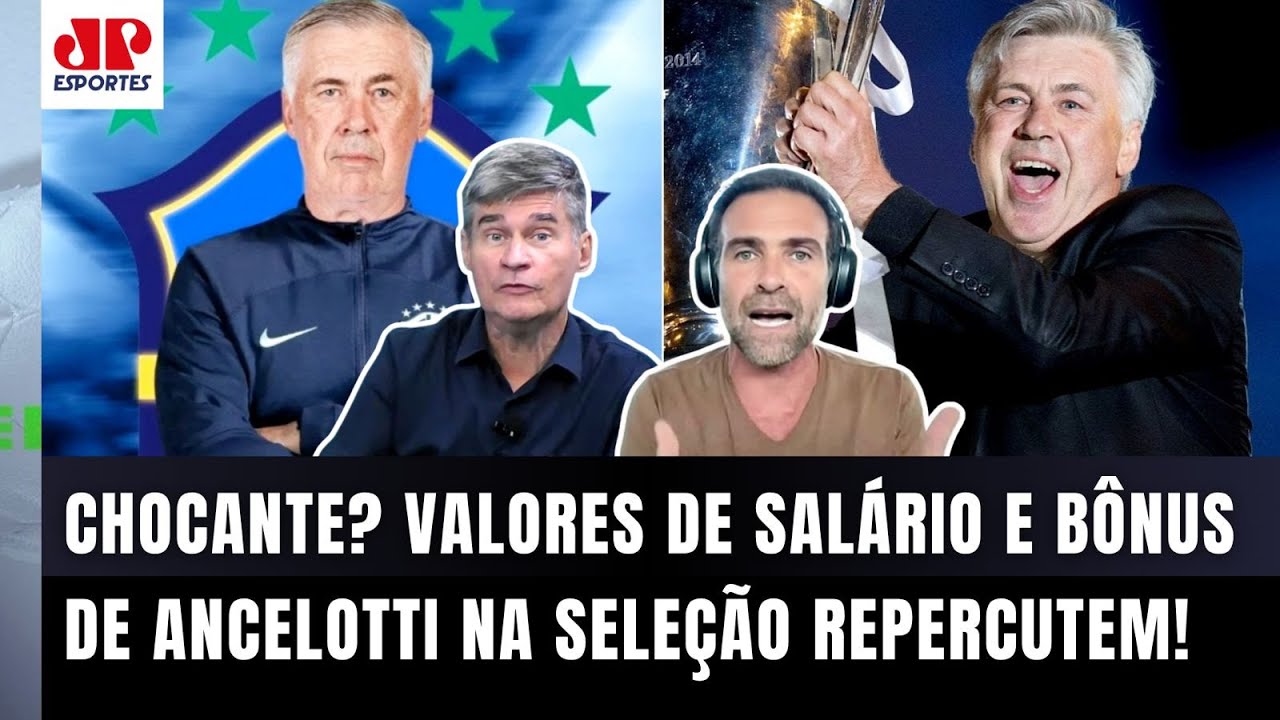 "ISSO É SURREAL!!! SABE QUANTOS MILHÕES o Ancelotti VAI GANHAR se a Seleção Brasileira for HEXA???"