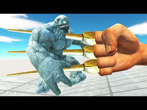 ROTATING SPIKED HAND VS MONSTERS - Animal Revolt Battle Simulator