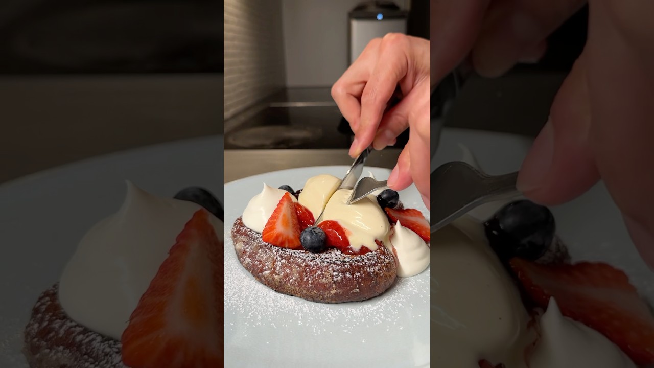 ASMR Custard Dessert #briochefrenchtoast #cooking #food #brioches #recipe