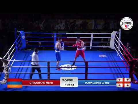 19-12-2021 YEREVAN BOXING(+92kg)FINAL BLUE TCHIGLADZE Giorgi - საერთაშორისო გუნდური ტურნირის ფინალი.