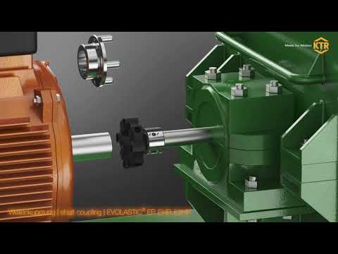 Assembly of highly flexible shaft coupling EVOLASTIC® E2HP | KTR Systems