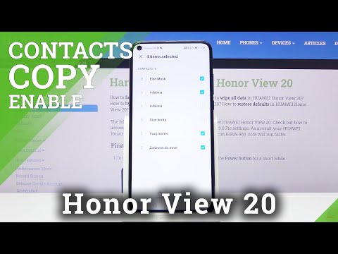 How to Copy Contacts in Honor View 20 – Import Contact List