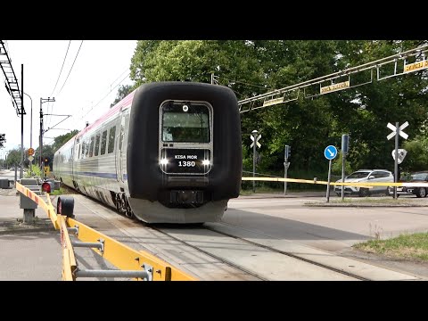 Trains during a trip through Småland, Blekinge and Skåne, in Sweden