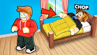 ROBLOX CHOP AND FROSTY PLAY HIDE AND SEEK UNDER THE BED