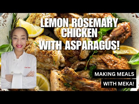 Lemon Rosemary Chicken w/Asparagus (Easy Low-Carb Dinner!)