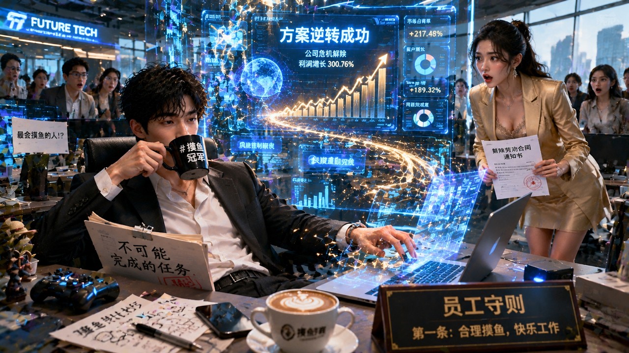 😂白富美女總裁抓到我上班摸魚，準備開除這個懶員工！沒想到我隨手操作解決公司難題，還完成不可能的任務，冷傲女神直接看傻眼！【摸魚達人操作驚呆白富美】