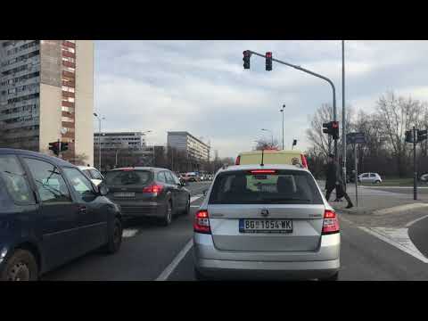 Linija 85 Banovo brdo - Borca 3 time lapse Beograd