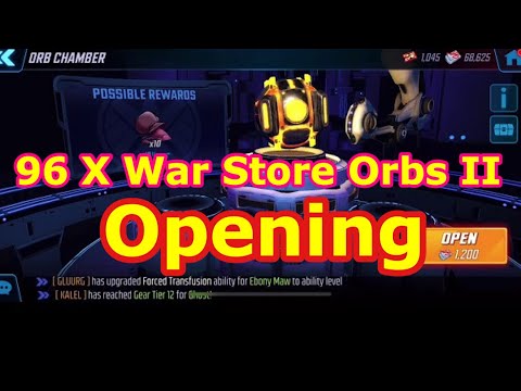 96 x Elite War Store Orbs II Opening| Preparing for DD4 | Marvel Strike Force - Free to Play