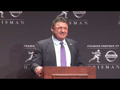 Video: Ed Orgeron Speaks Highly Of 2019 Heisman Winner Joe Burrow