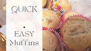EASY BREAKFAST IDEA. Chocolate Chip & Strawberry Muffins. No Eggs #Easy #recipes
