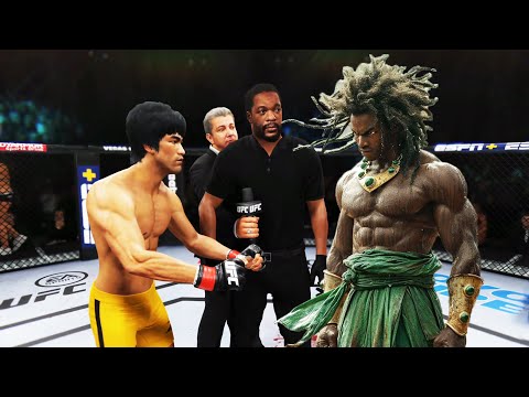UFC 4 Bruce Lee vs. Broly DBZ Real (EA Sports UFC 4)