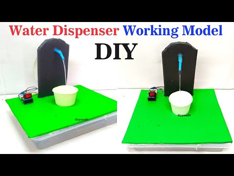 water dispenser working model science project using cardboard and plastic bottle diy DIY pandit