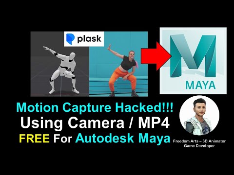 AI Motion Capture for Maya using Camera or MP4 Video - Plask Tutorial