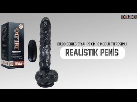 Dildo Series Siyah 19 Cm 10 Modlu Titreşimli Realistik Penis