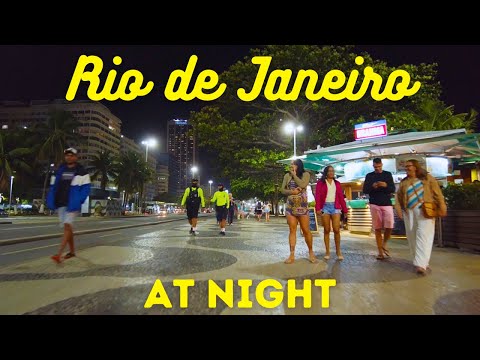 I Walked Around Copacabana Beach at Night #riodejaneiro #brazil