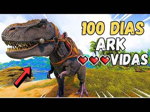 SOBREVIVO 100 DIAS EN ARK CON SOLO 3 VIDAS | PELICULA COMPLETA The island
