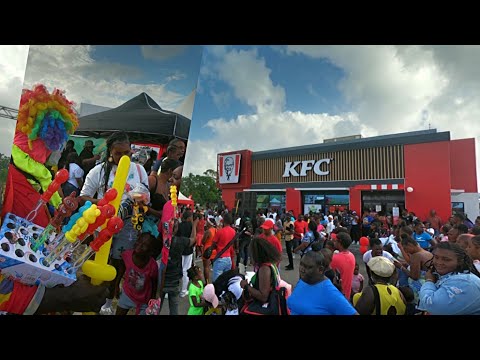 1#  KFC GRAND OPENING IN MORANT BAY ST THOMAS (lots of excitement)