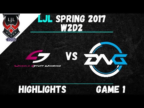 USG vs DNG Highlights Game 1 LJL Spring 2017 W2D2 Unsold Stuff Gaming vs Detonation Gaming