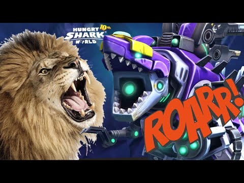 MECHAJIRA ROAR 🐯 🦁 !! - Hungry Shark World 10th