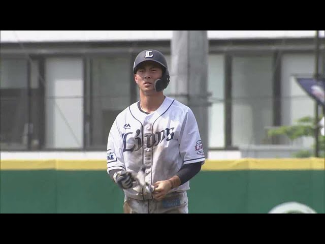 【ファーム】ライオンズ・長谷川信哉 執拗な牽制を受けながらも今季初盗塁を記録!! 2022年5月26日  埼玉西武ライオンズ 対 千葉ロッテマリーンズ