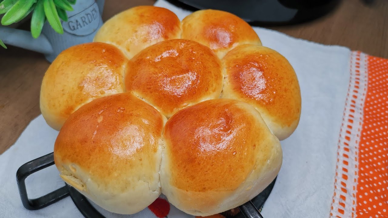 PÃO NA AIR FRY/EM 15 MINUTOS/Receita fácil
