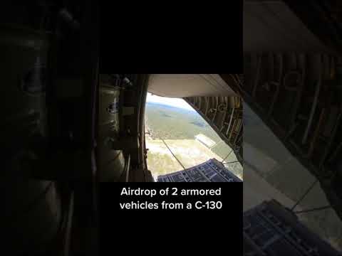 Actual Military extraction of Armored Humvees - Army Airdrop #shorts #military #airforce