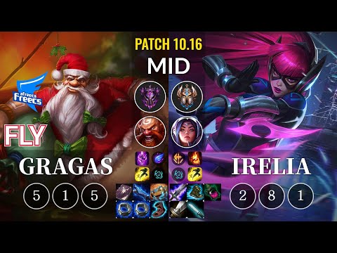 AF Fly Gragas vs Irelia Mid - KR Patch 10.16