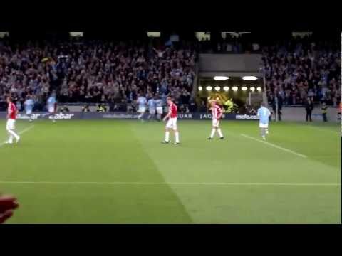 Carlos Tevez amazing free kick, Man City vs Stoke City, HD